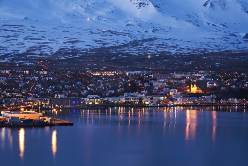 Akureyri City at Night